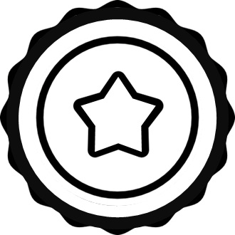 Internal Quality Assurance/Icon of Quality Seal with Star in Center